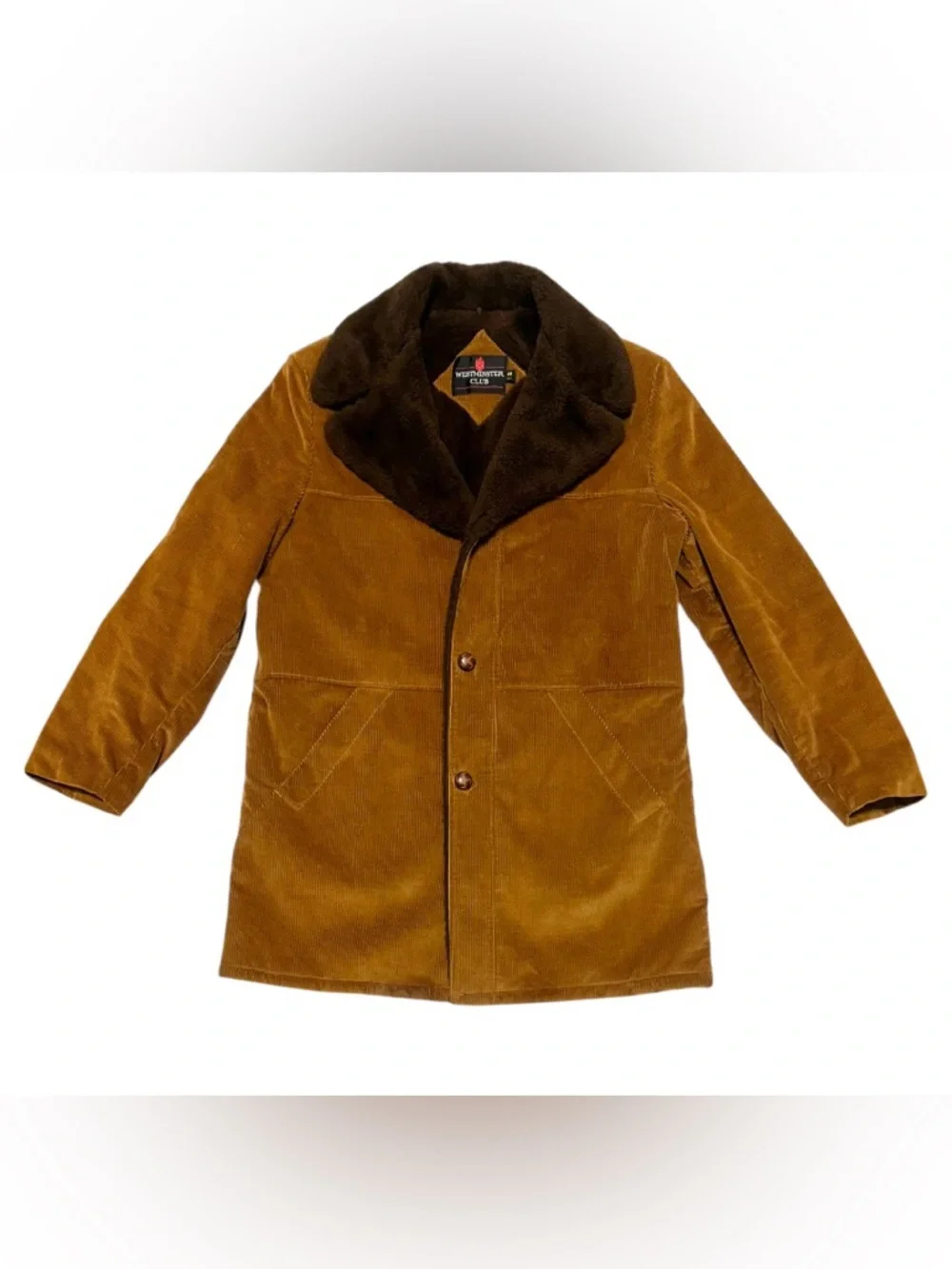 Vintage 70s Men’s Westminster Club Corduroy Sherpa Lined Rancher Jacket 44 Tall